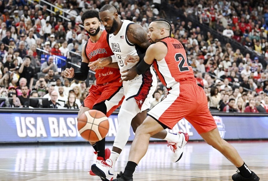 猛龙完胜加拿大男篮，詹姆斯一己之力扛起全队